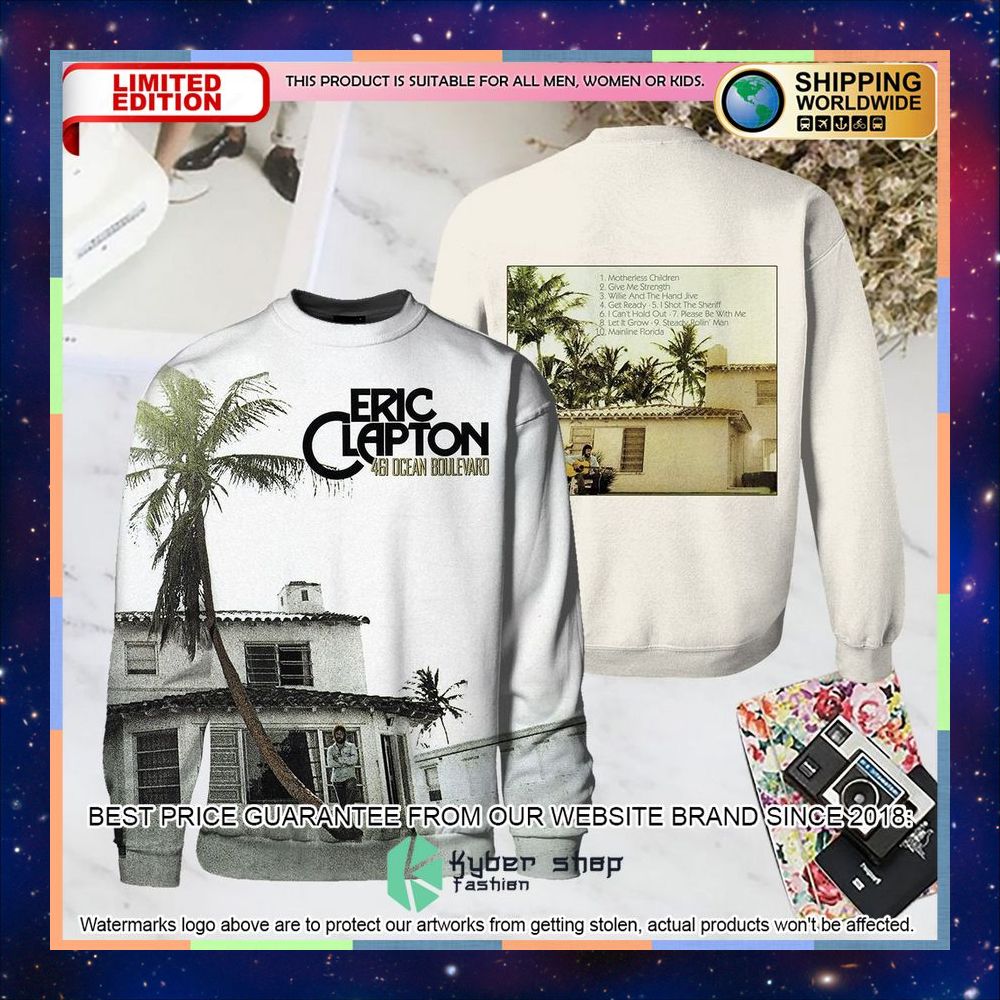 Eric Clapton Ocean Boulevard Album T Shirt 9 eric clapton ocean boulevard album t shirt 3 138