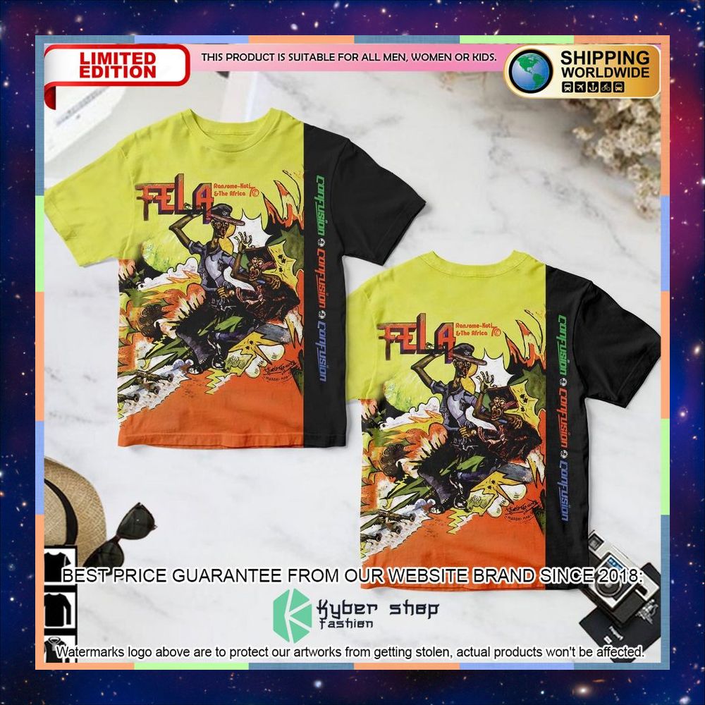 Fela Kuti Confusion Album T Shirt 3 fela kuti confusion album t shirt 1 782