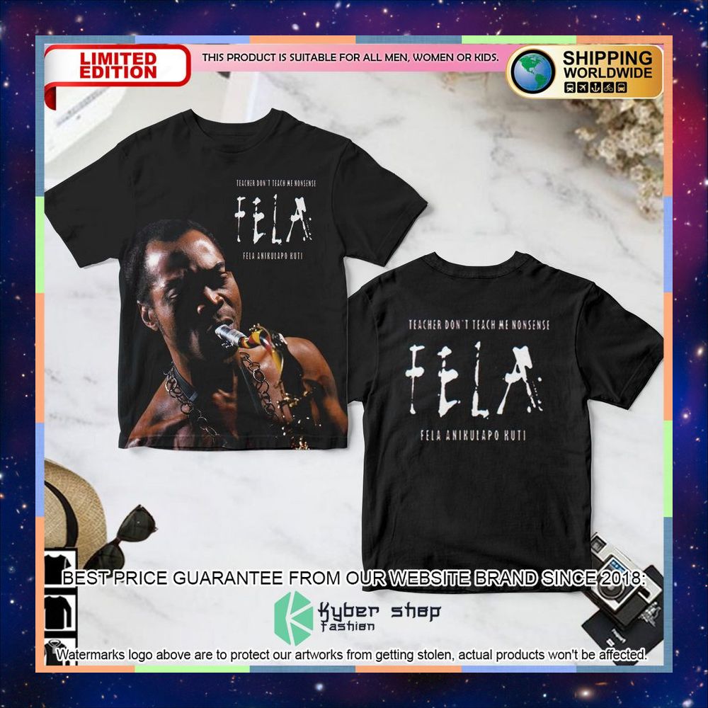 Fela Kuti Don'T Teach Me Album T Shirt 3 fela kuti dont teach me album t shirt 1 218