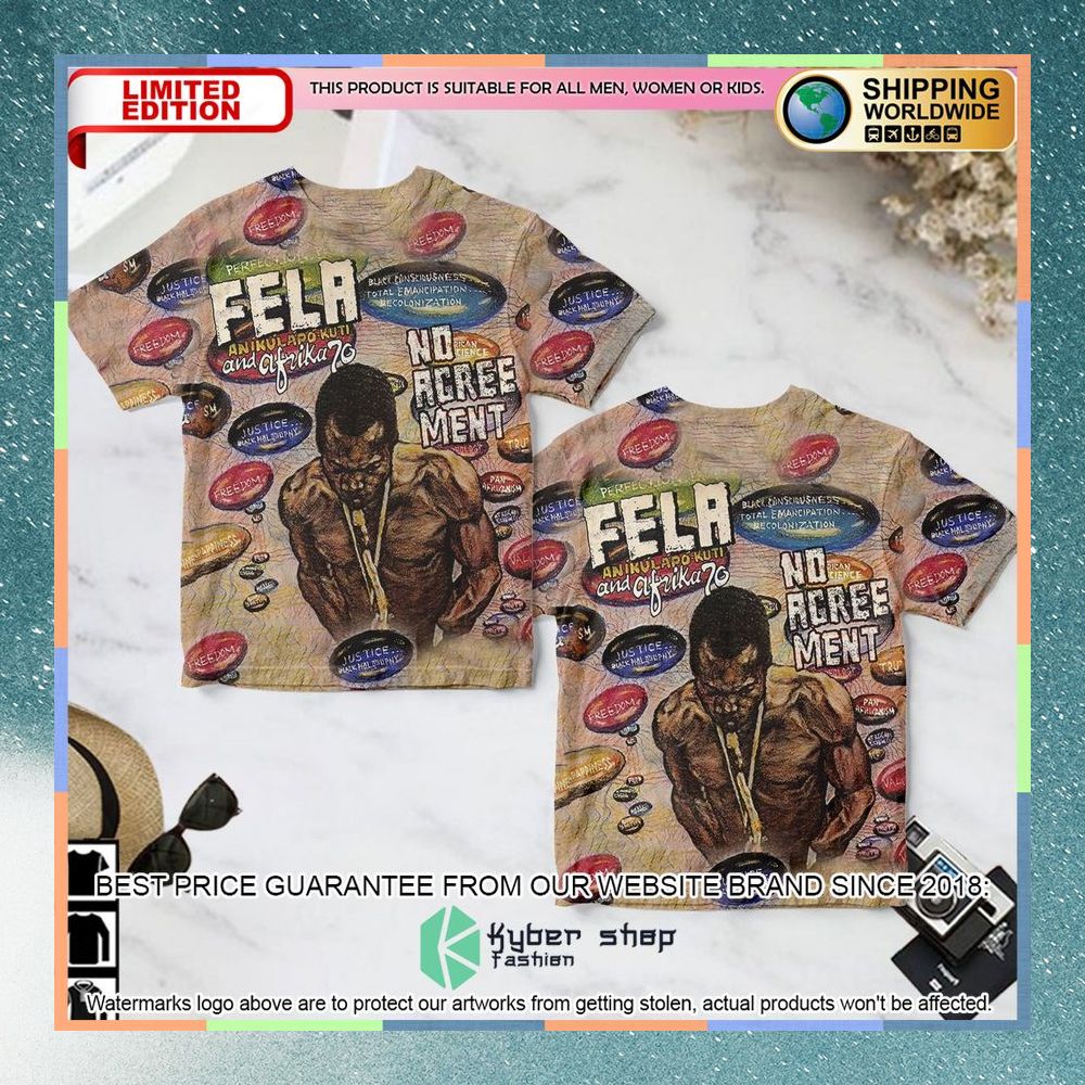 fela kuti no agreement album t shirt 1 813