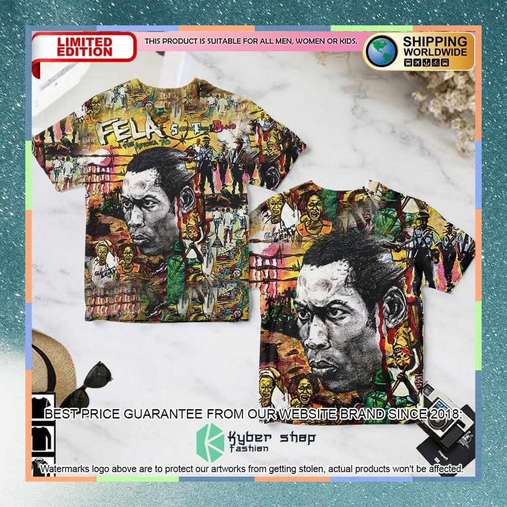 fela kuti tears n blood album t shirt 1 237