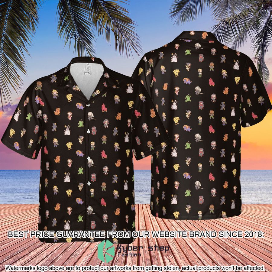 Final Fantasy Characters Pattern Hawaiian Shirt 4 Final Fantasy Characters Pattern Hawaiian Shirt word2