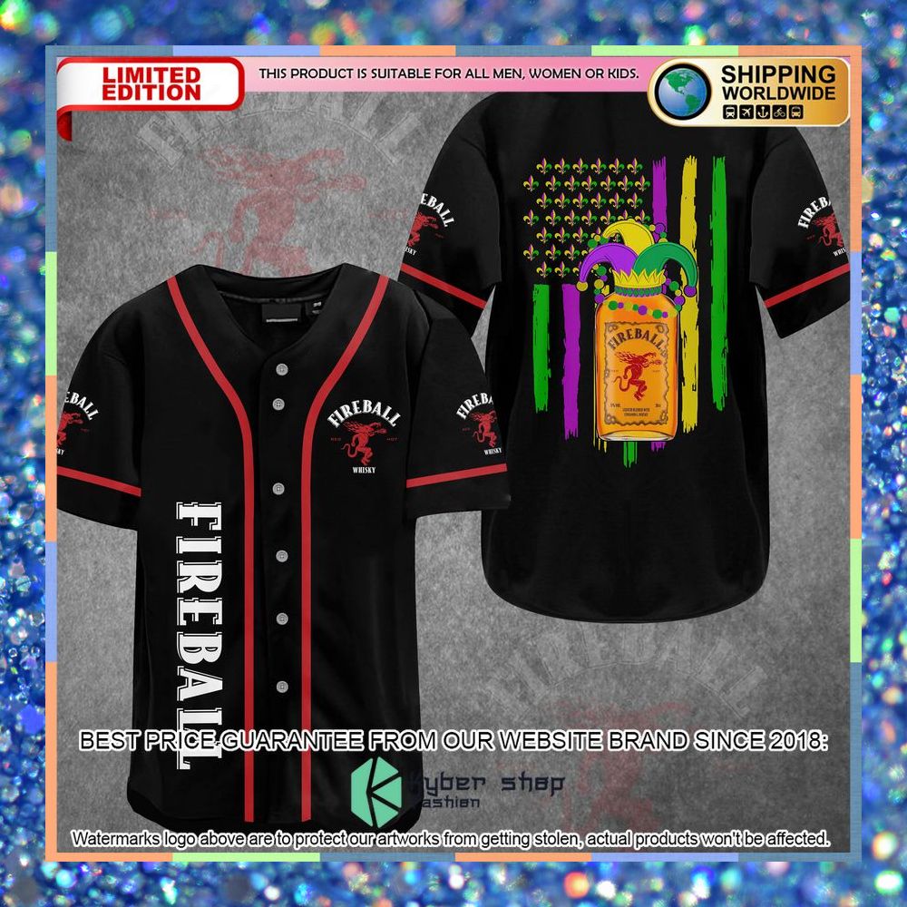 fireball mardi gras flag baseball jersey 1 369