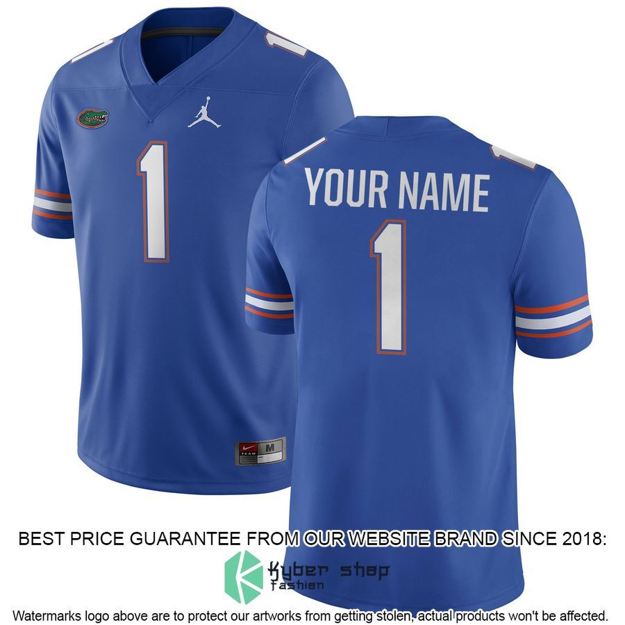 Florida Gators Jordan Brand Football CUSTOM Royal Football Jersey 4 Florida Gators Jordan Brand Football CUSTOM Royal Football Jersey word3