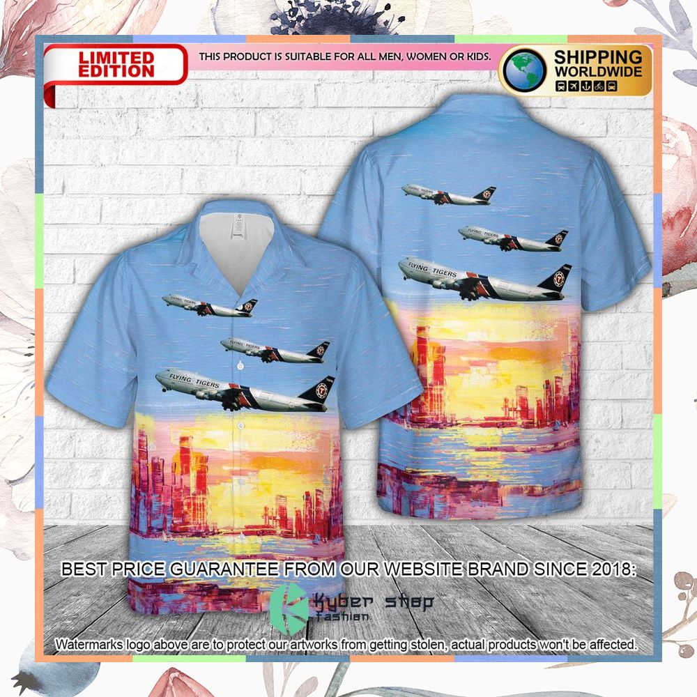 Flying Tiger Line Boeing 747-249F N807FT (c n 21828) Hawaiian Shirt 3 Flying Tiger Line Boeing 747-249F N807FT (c n 21828) Hawaiian Shirt word3