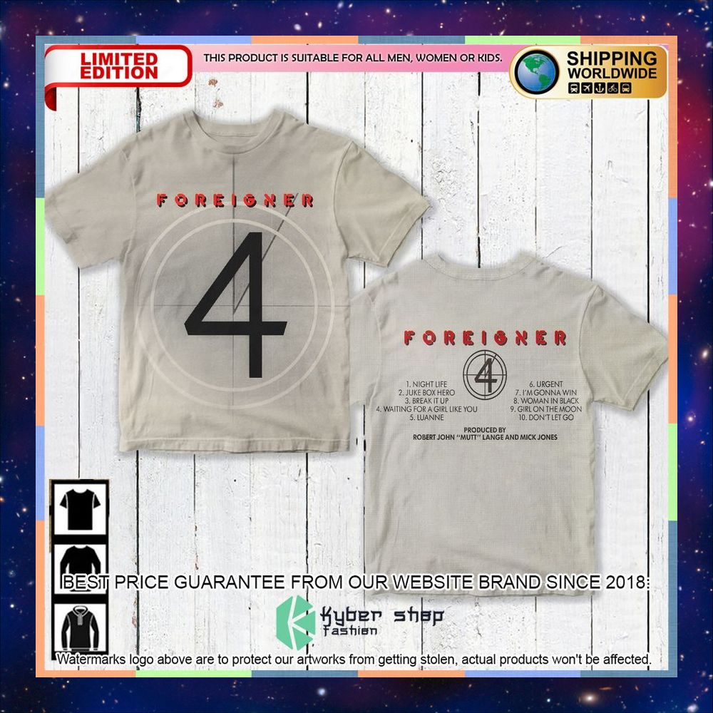 Foreigner Band 4 Album T Shirt 3 foreigner band 4 album t shirt 1 609