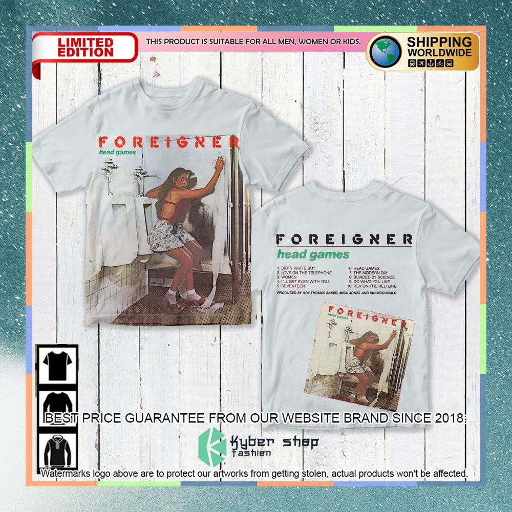 foreigner band head games album t shirt 1 190