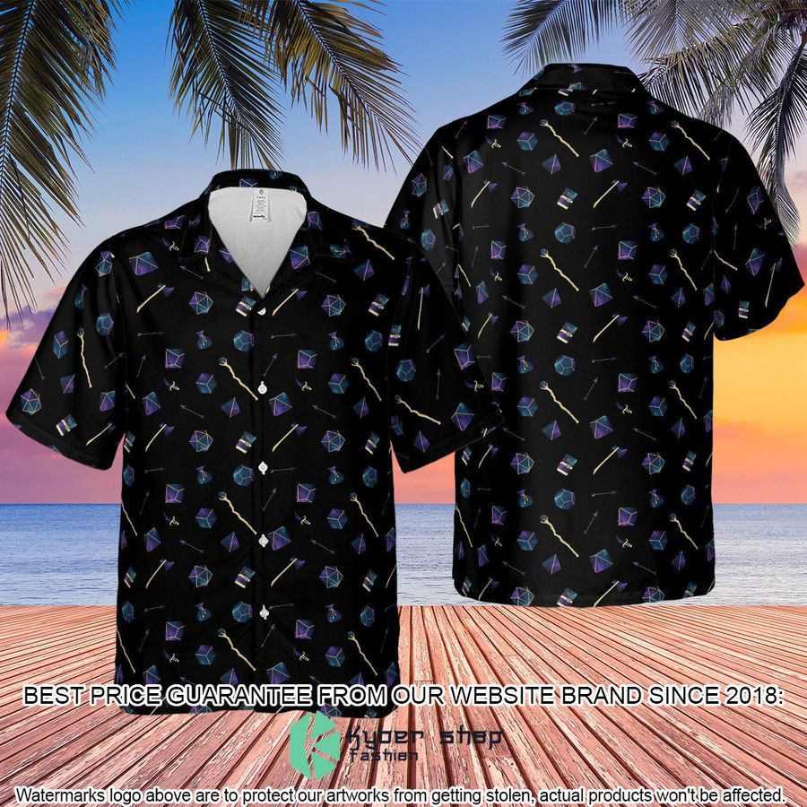 Galaxy In Dice Dungeons And Dragons Pattern Hawaiian Shirt 4 Galaxy In Dice Dungeons And Dragons Pattern Hawaiian Shirt word2