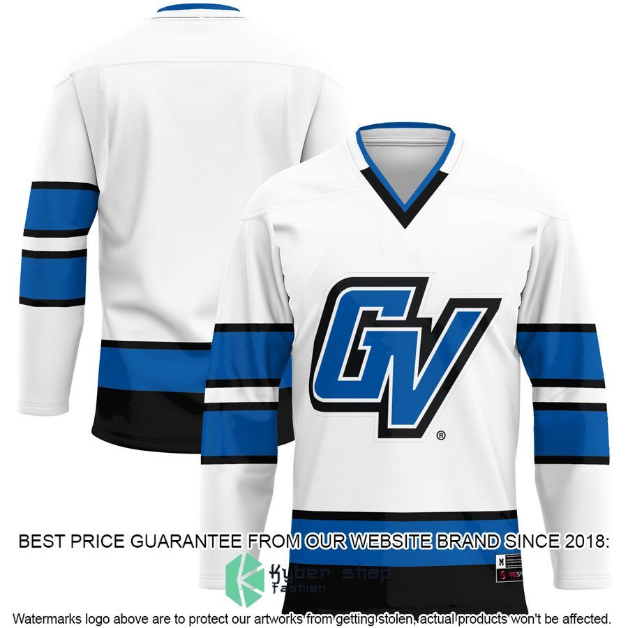 Grand Valley State Lakers White Hockey Jersey word1