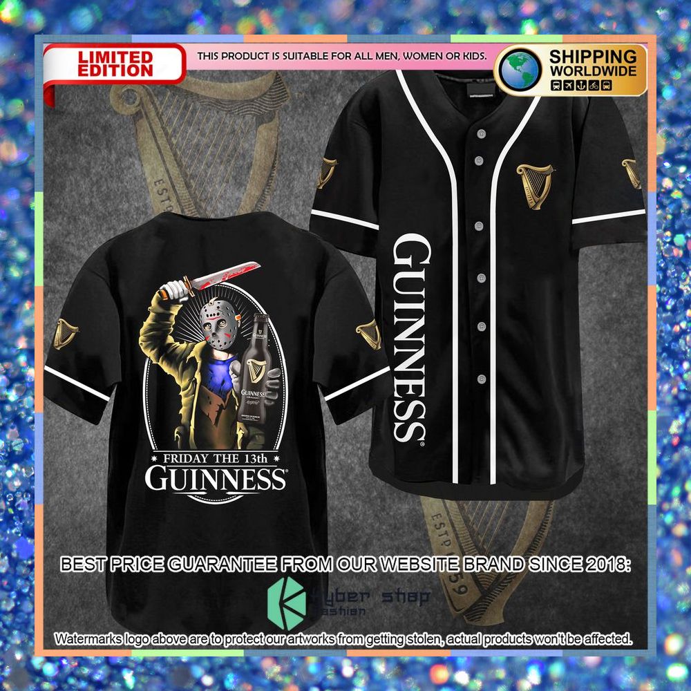 guinness jason horror baseball jersey 1 438