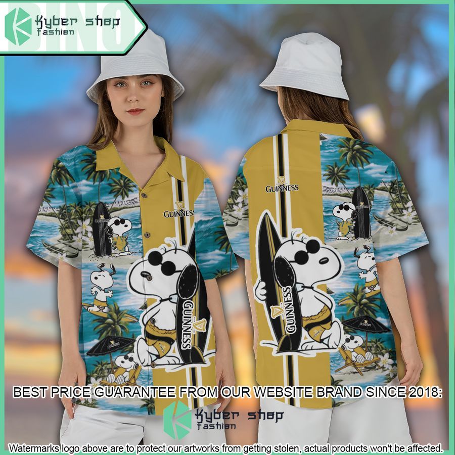 guinness snoopy hawaiian shirt and shorts 1 874