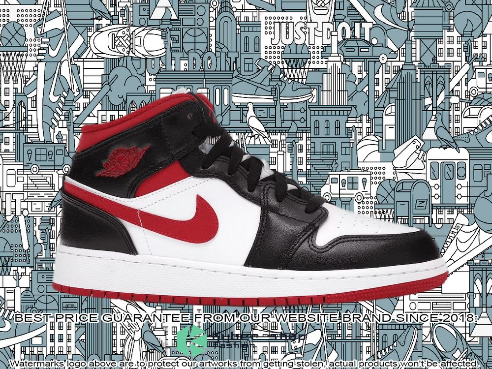 Gym Black Red White Air Jordan 1 Mid