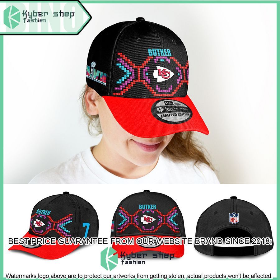 Harrison Butker 7 Kansas City Chiefs Super Bowl LVII Tarmac Cap 4 harrison butker 7 kansas city chiefs super bowl lvii tarmac cap 4 330