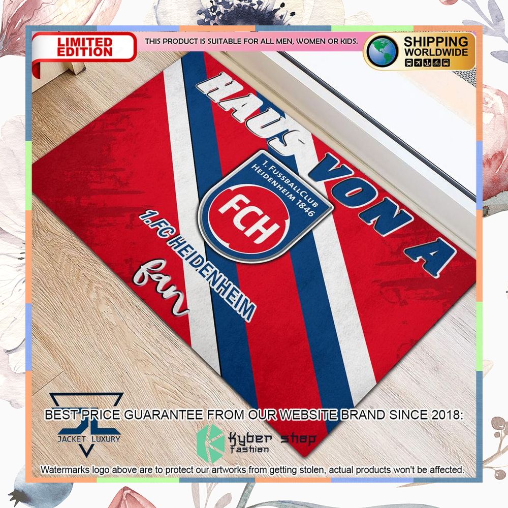 Haus Von A 1. FC Heidenheim Fan Doormat 5 Haus Von A 1. FC Heidenheim Fan Doormat word3