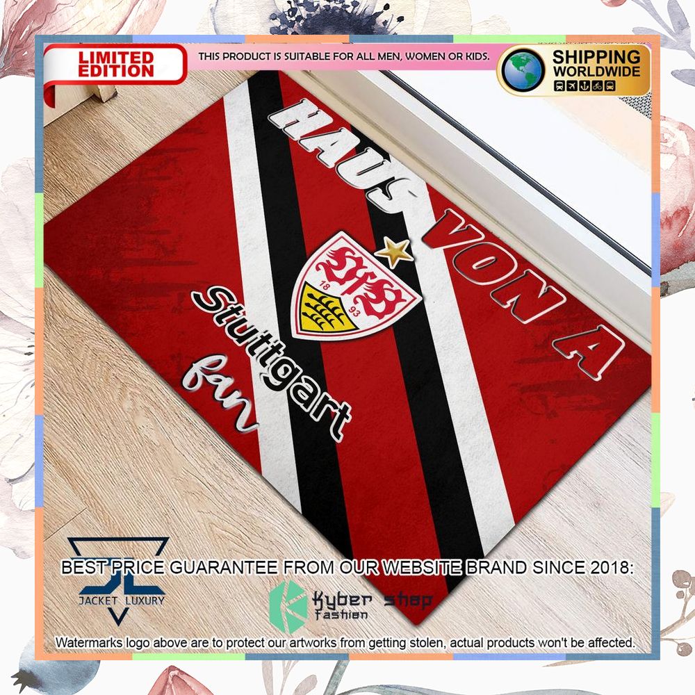 Haus Von A VfB Stuttgart Fan Doormat 5 Haus Von A VfB Stuttgart Fan Doormat word1