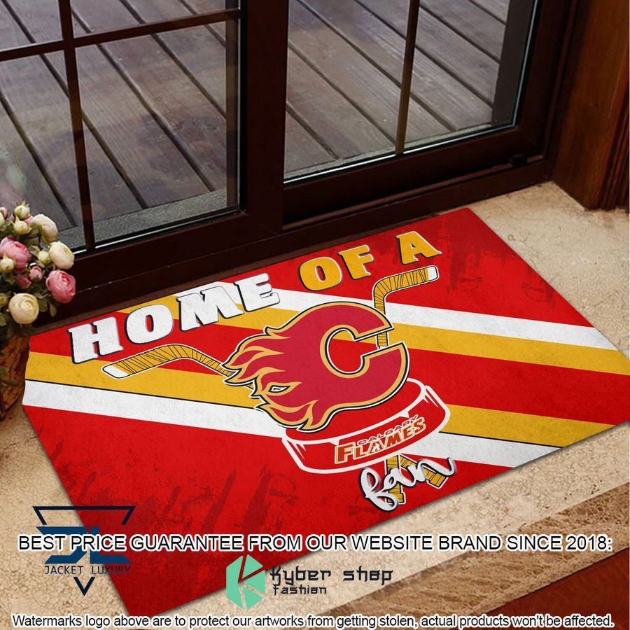 Home Of A Calgary Flames Fan Doormat