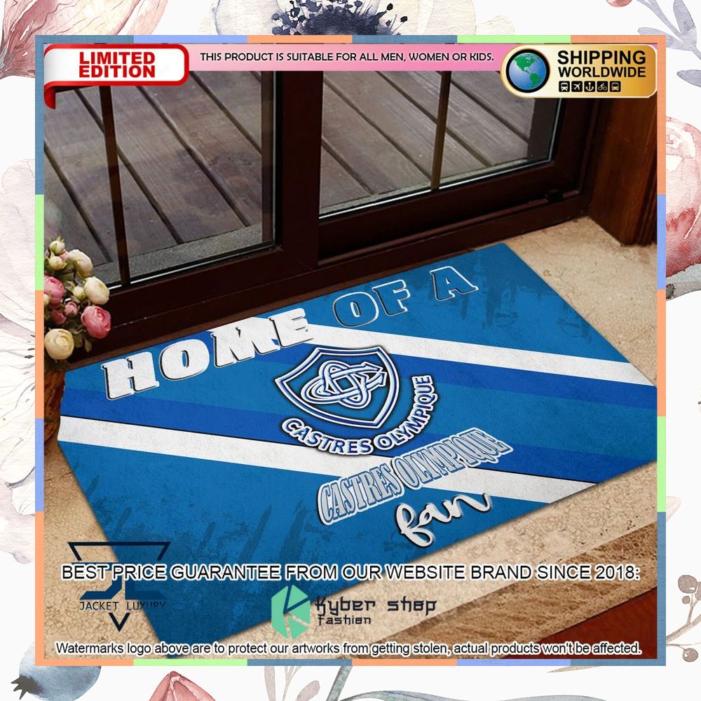 Home Of A Castres Olympique Fan Doormat 3 Home Of A Castres Olympique Fan Doormat word2