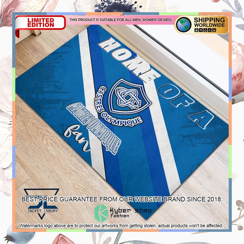 Home Of A Castres Olympique Fan Doormat 4 Home Of A Castres Olympique Fan Doormat word2