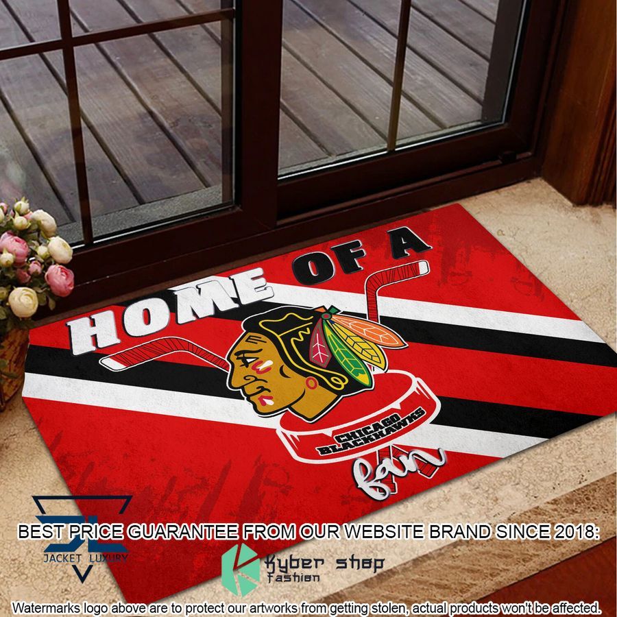 Home Of A Chicago Blackhawks Fan Doormat