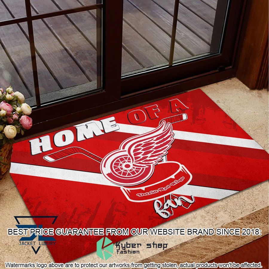 Home Of A Detroit Red Wings Fan Doormat