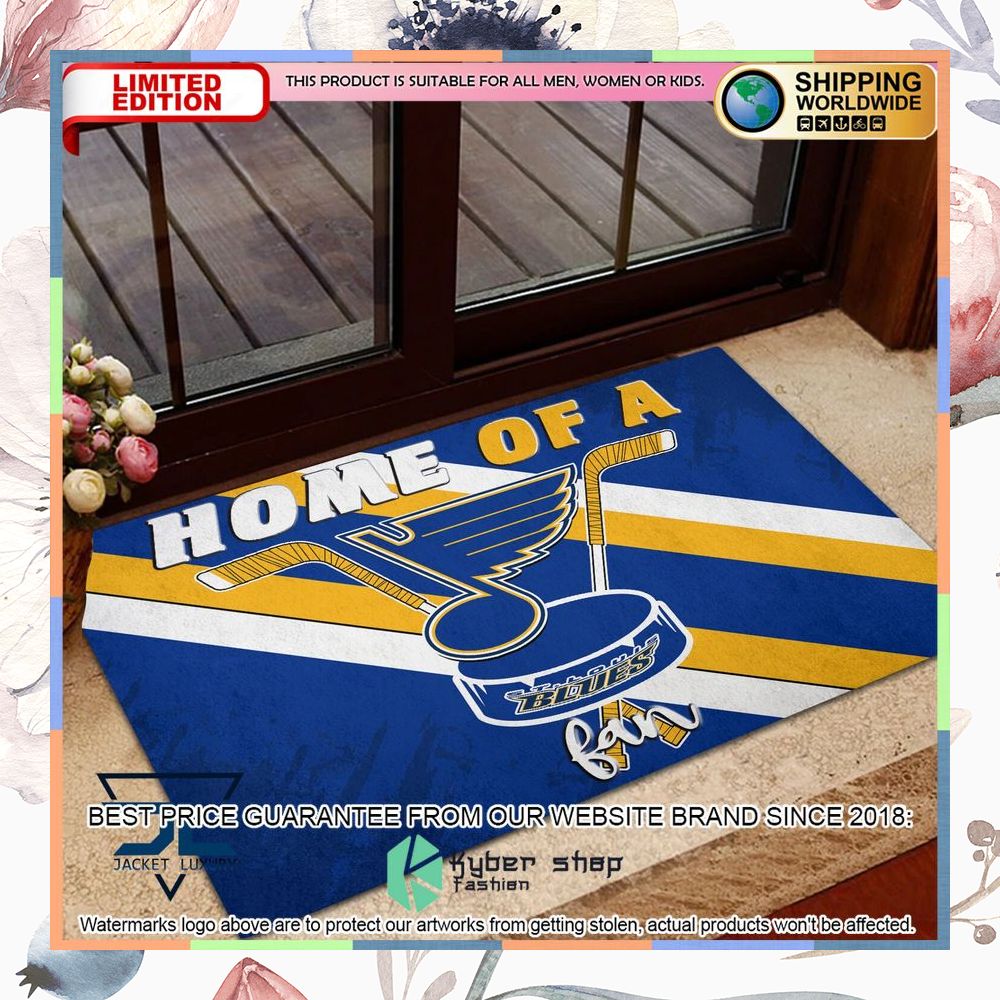 Home Of A St Louis Blues Fan Doormat 4 Home Of A St Louis Blues Fan Doormat word2