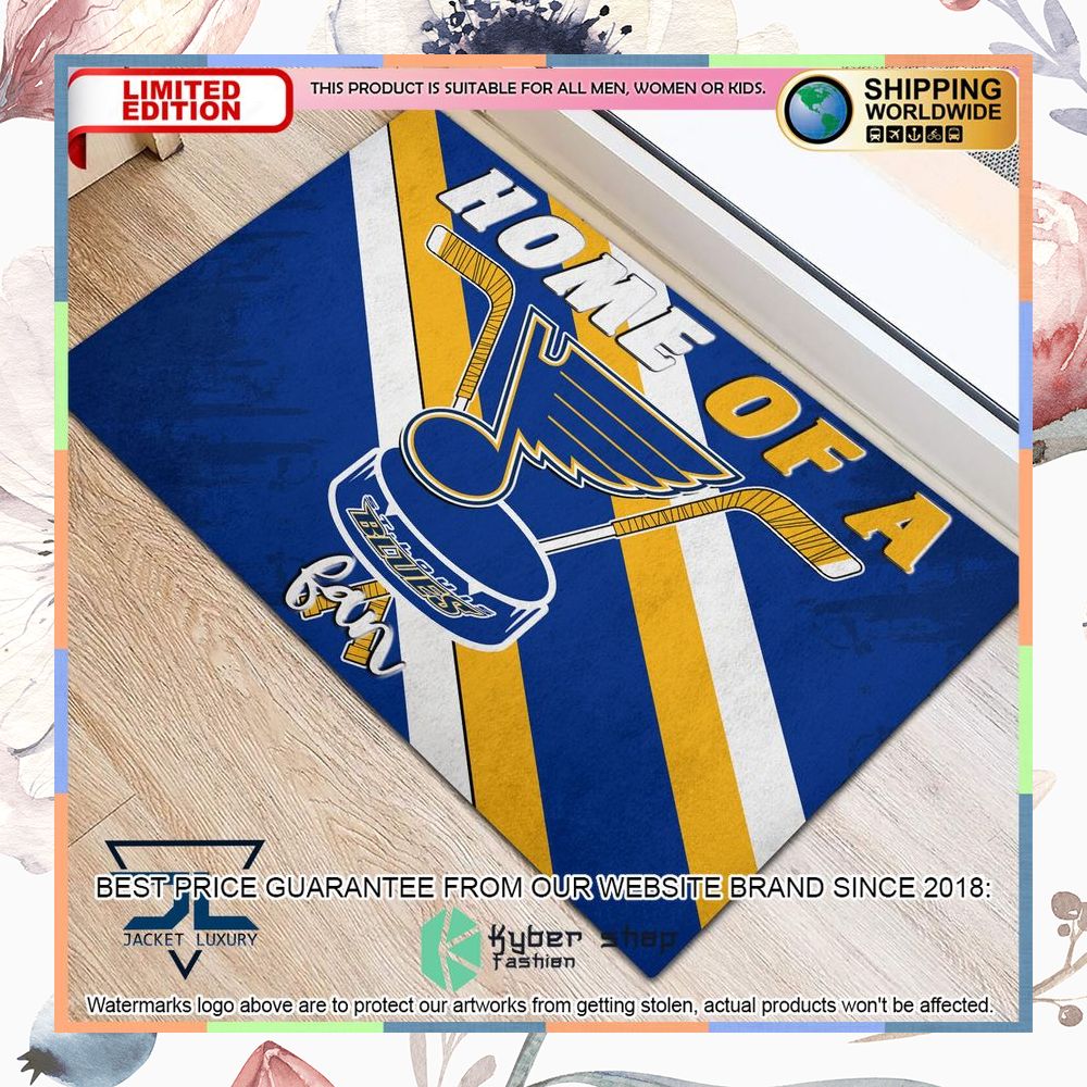 Home Of A St Louis Blues Fan Doormat 5 Home Of A St Louis Blues Fan Doormat word2