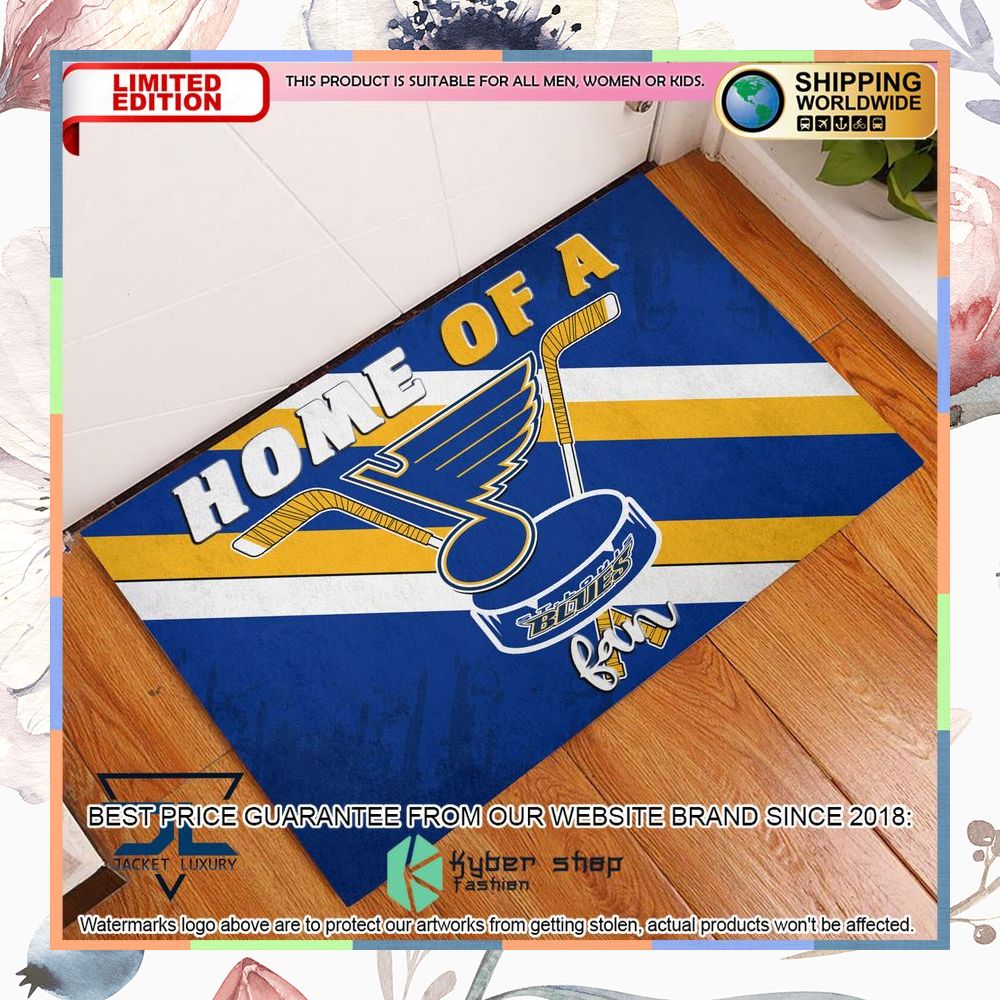 Home Of A St Louis Blues Fan Doormat 6 Home Of A St Louis Blues Fan Doormat word2