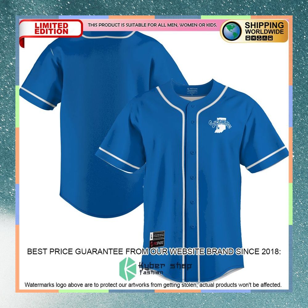 Indiana State Sycamores Royal Baseball Jersey 8 Indiana State Sycamores Royal Baseball Jersey word2