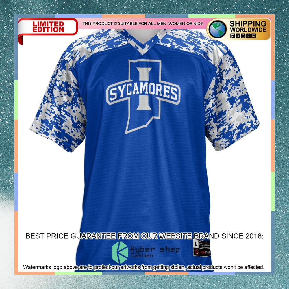 Indiana State Sycamores Royal Football Jersey 6 Indiana State Sycamores Royal Football Jersey word2