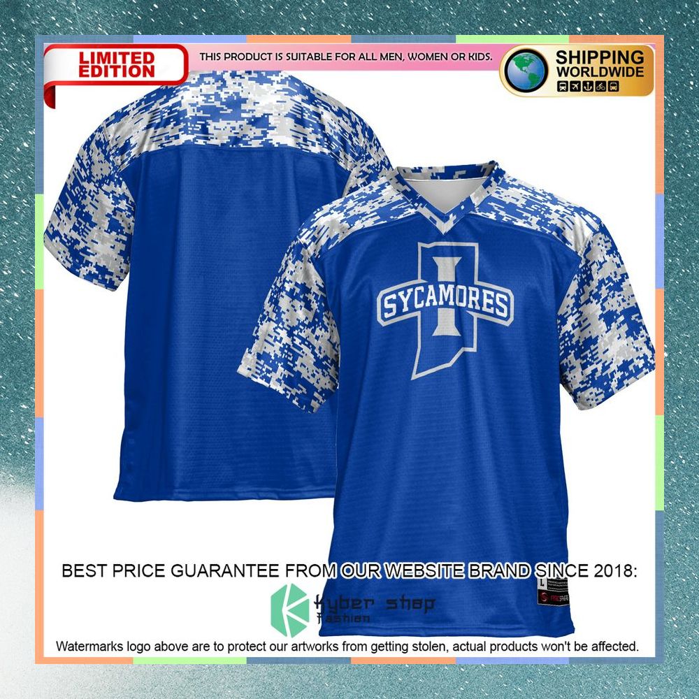 Indiana State Sycamores Royal Football Jersey 8 Indiana State Sycamores Royal Football Jersey word2