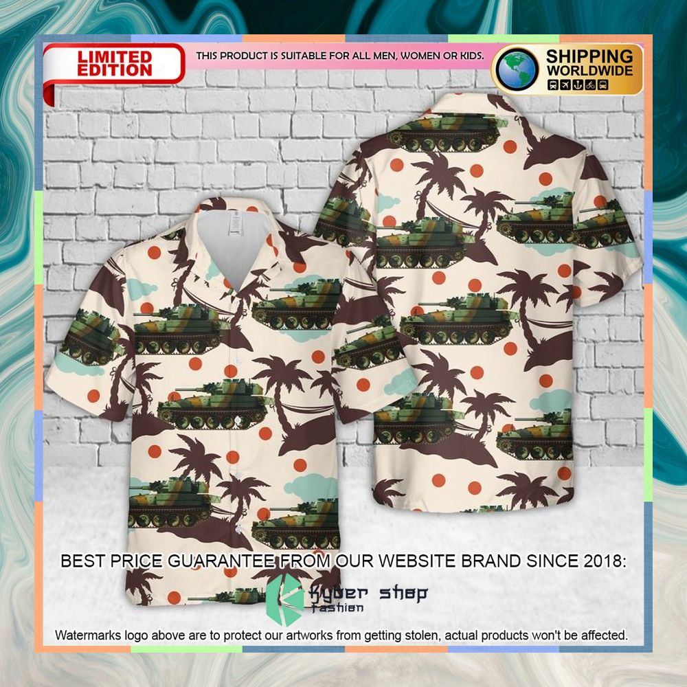 Irish Army FV101 Scorpion CVRT Hawaiian Shirt 3 Irish Army FV101 Scorpion CVRT Hawaiian Shirt word1