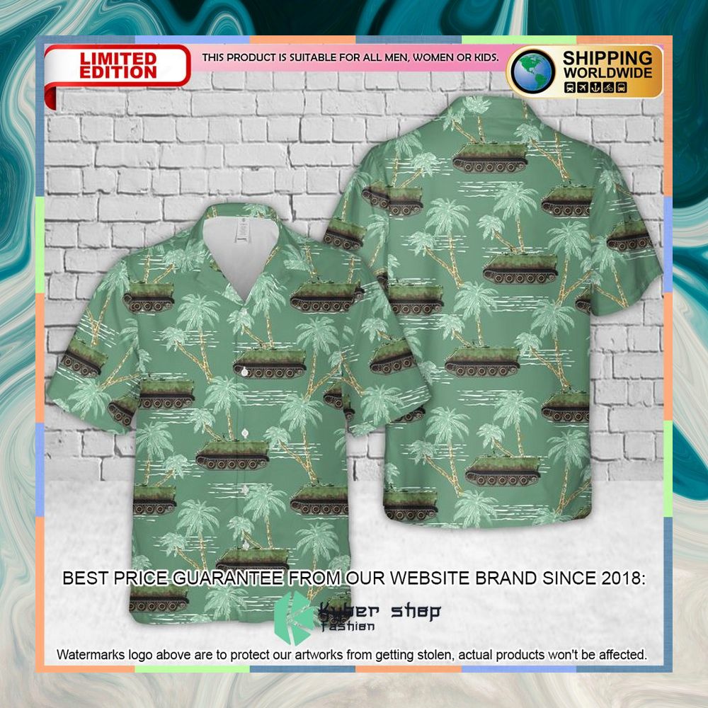 Irish Army M113 APC Hawaiian Shirt 3 Irish Army M113 APC Hawaiian Shirt word3