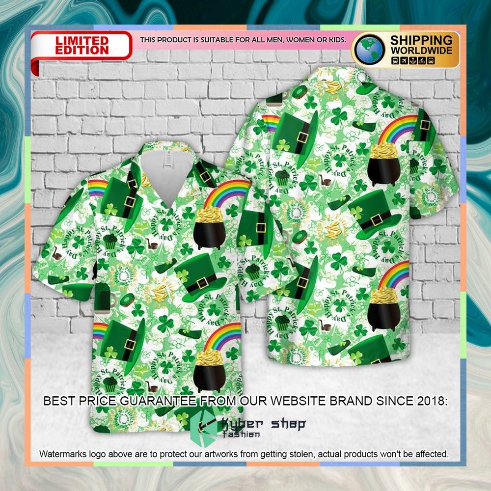 Irish St Patrick's Day Clover Hawaiian Shirt 3 Irish St Patrick's Day Clover Hawaiian Shirt word2