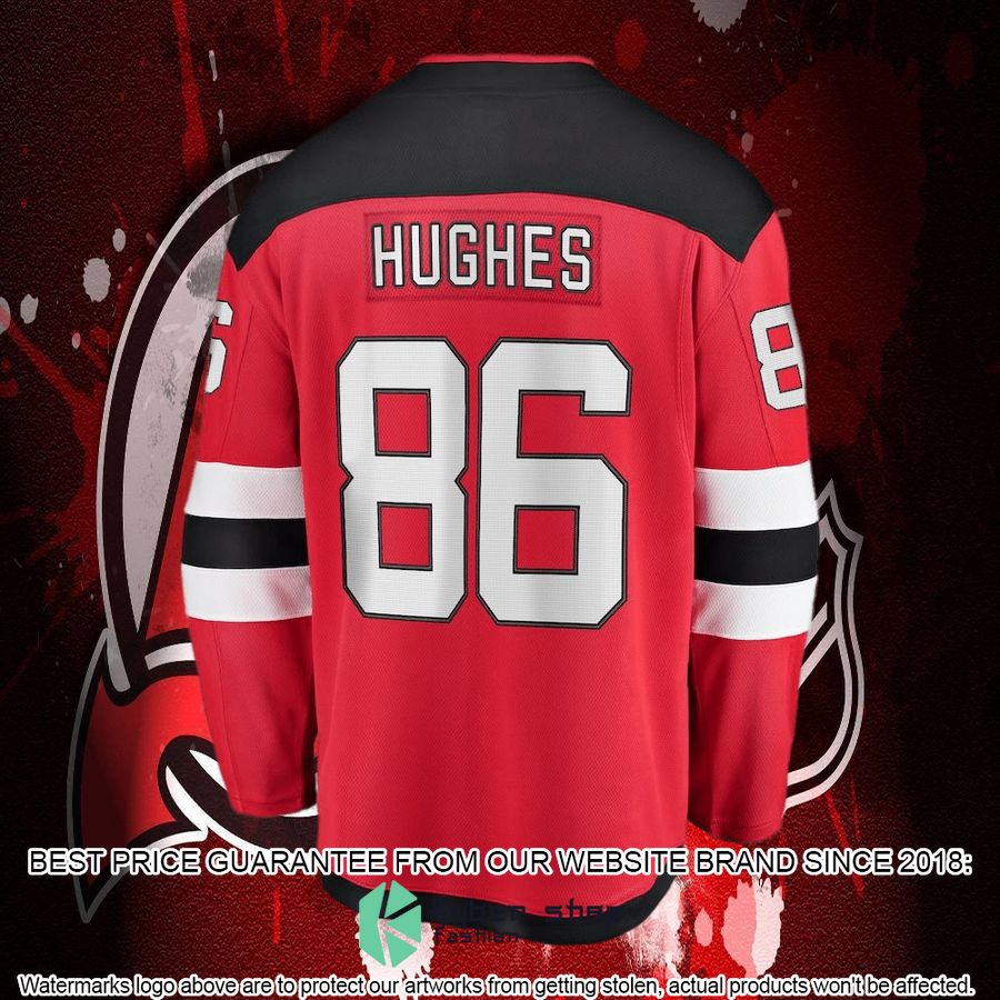 Jack Hughes New Jersey Devils Home Premier Breakaway Red Hockey Jersey 6 jack hughes new jersey devils home premier breakaway red hockey jersey 6 997