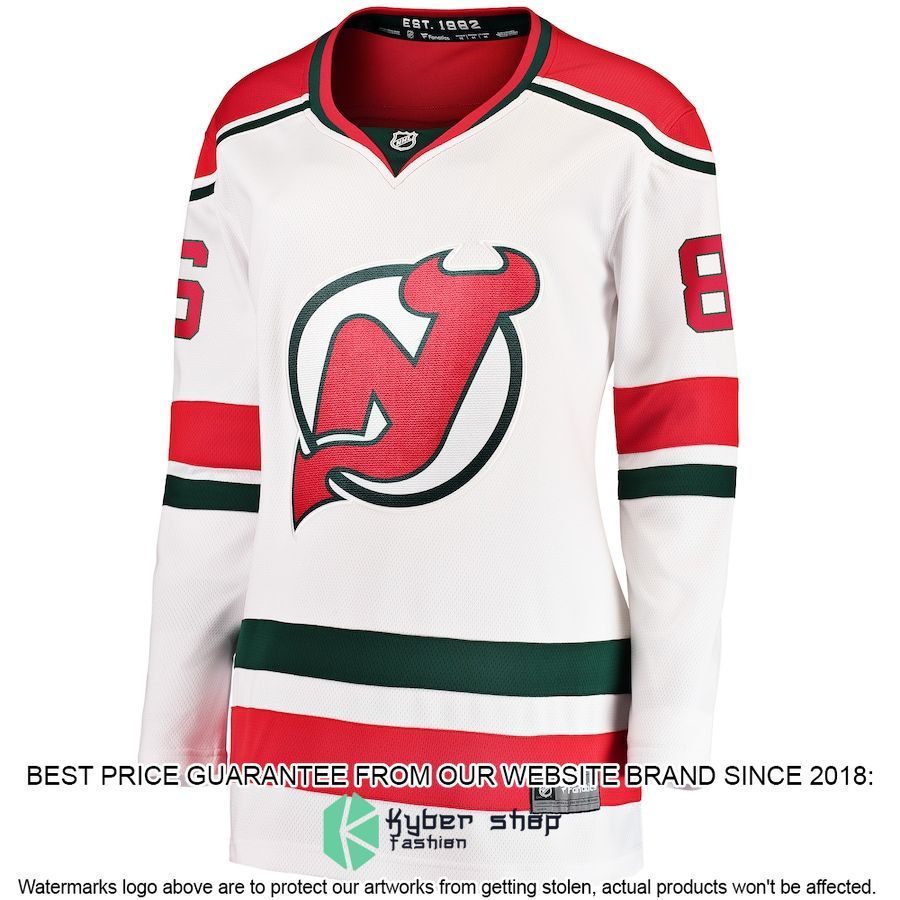 jack hughes new jersey devils womens 2022 23 heritage premier breakaway white hockey jersey 2 981