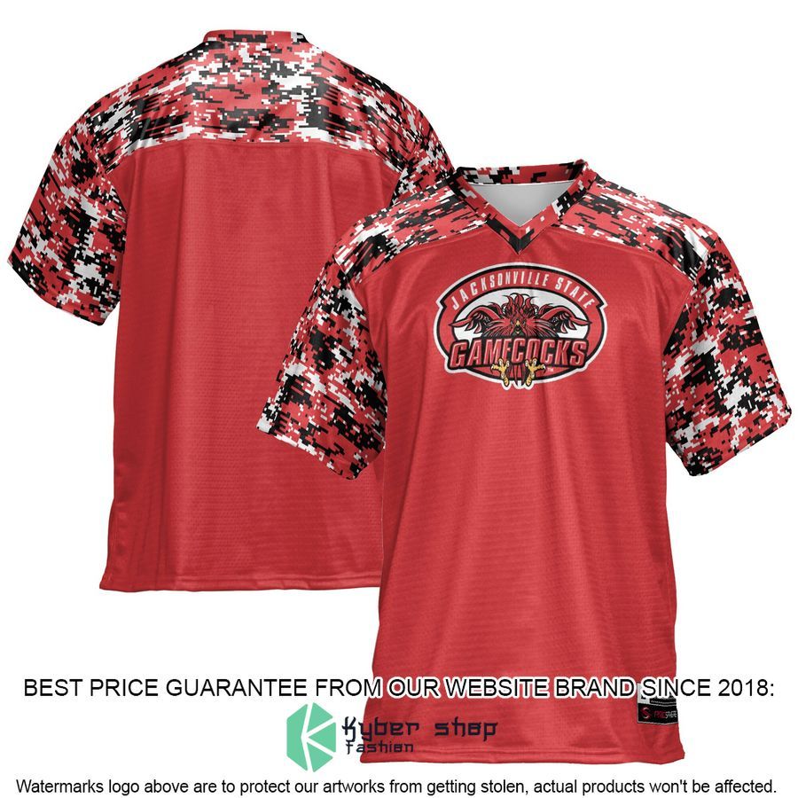 Jacksonville State Gamecocks Red Football Jersey word3