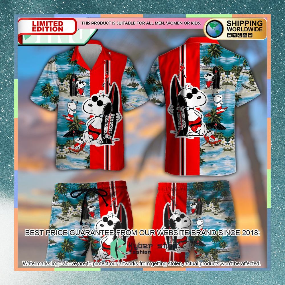 Johnnie Walker Snoopy Hawaiian Shirt and Shorts 4 johnnie walker snoopy hawaiian shirt and shorts 1 186
