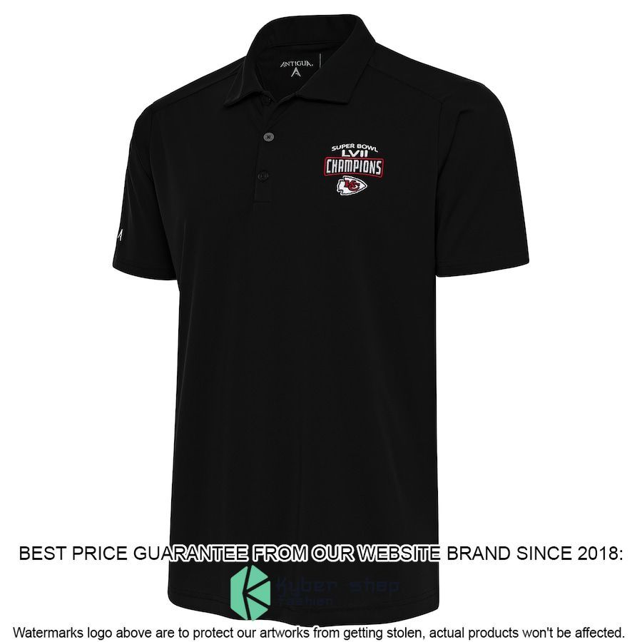 Kansas City Chiefs Antigua Super Bowl LVII Champions Black Polo Shirt