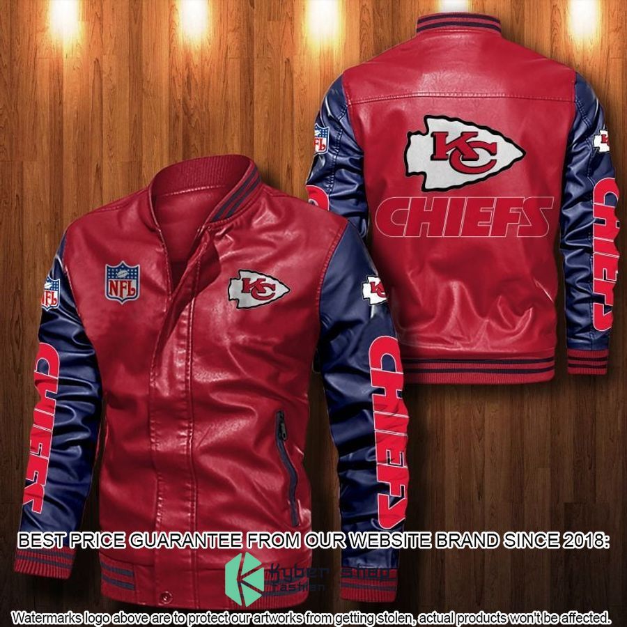 Kansas City Chiefs NFL Leather Bomber Jacket 3 Kansas City Chiefs NFL Leather Bomber Jacket word3