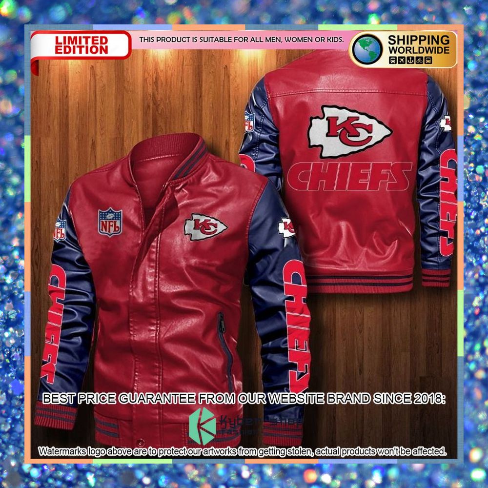 Kansas City Chiefs NFL Leather Bomber Jacket 7 Kansas City Chiefs NFL Leather Bomber Jacket word3