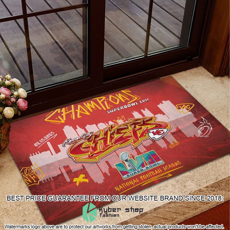 Kansas City Chiefs Super Bowl LVII Champions Red Doormat