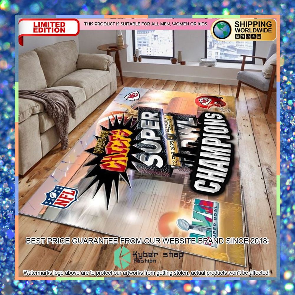 Kansas City Chiefs Super Bowl LVII Champions Rug 4 Kansas City Chiefs Super Bowl LVII Champions Rug word1
