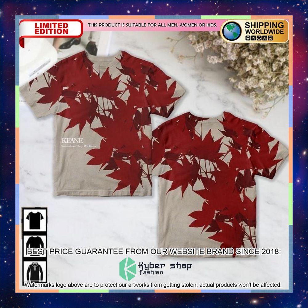 keane somewhere only we know 3d t shirt 1 495