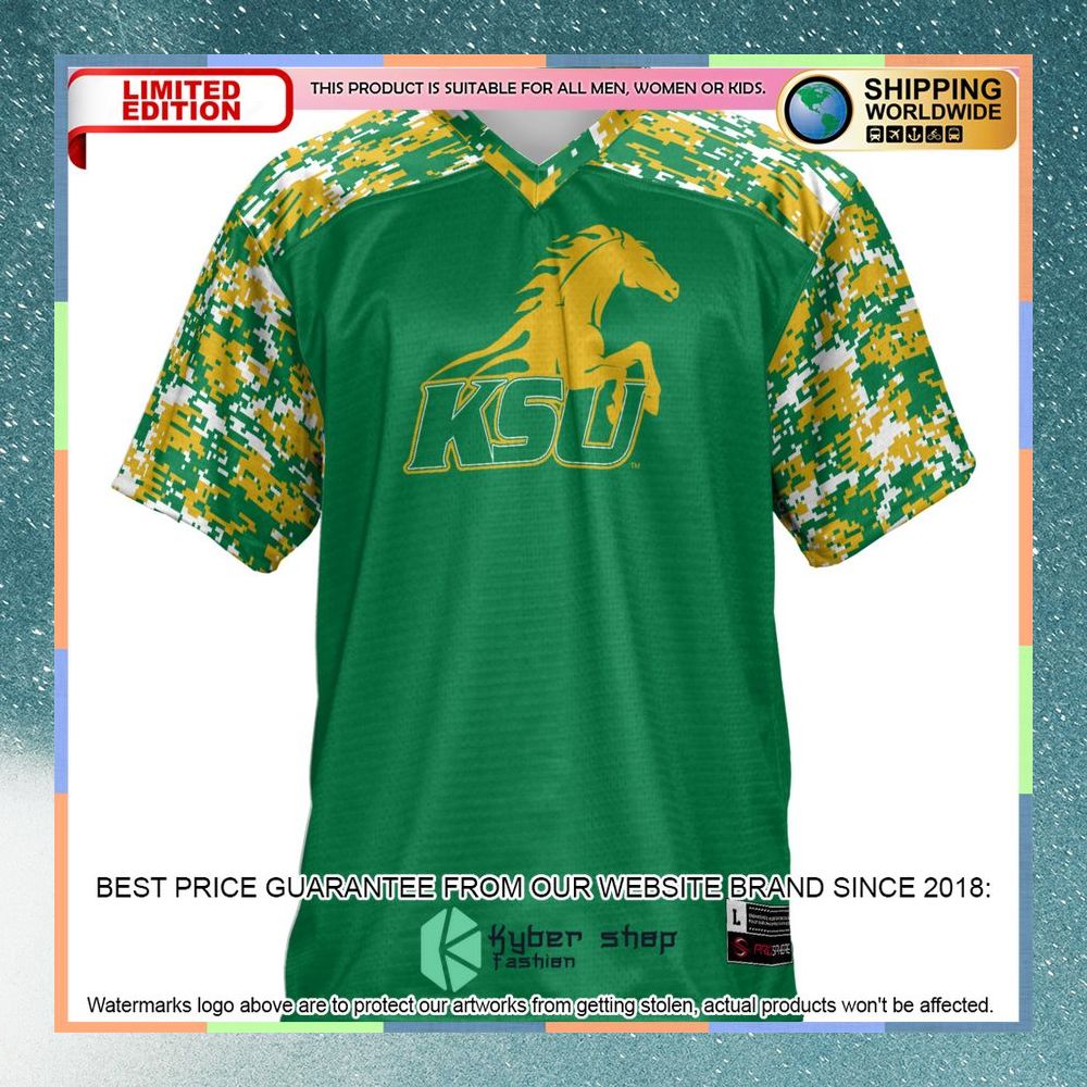 Kentucky State Thorobreds Green Football Jersey 6 Kentucky State Thorobreds Green Football Jersey word2