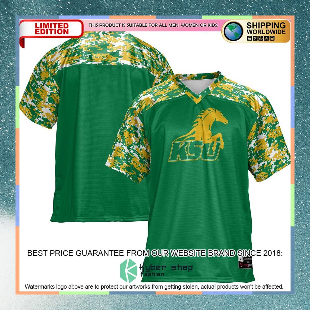 Kentucky State Thorobreds Green Football Jersey 8 Kentucky State Thorobreds Green Football Jersey word2