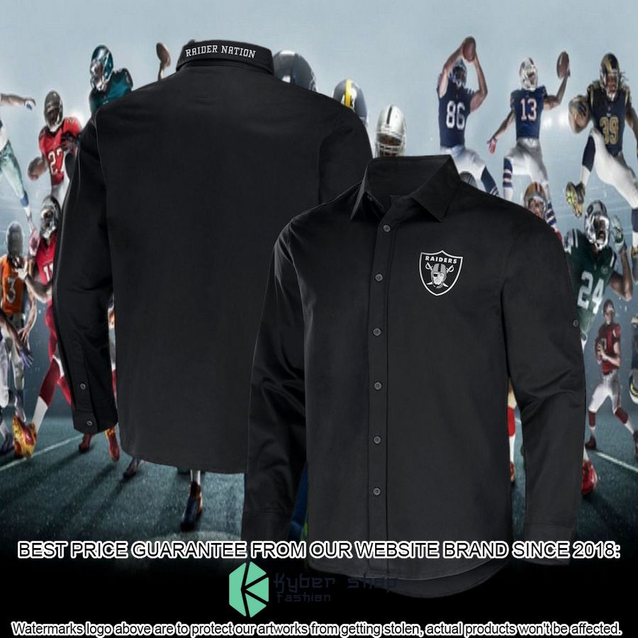 Las Vegas Raiders NFL Darius Rucker Collection Black Convertible Twill Long Sleeve Button Shirt 4 Las Vegas Raiders NFL Darius Rucker Collection Black Convertible Twill Long Sleeve Button Shirt word3