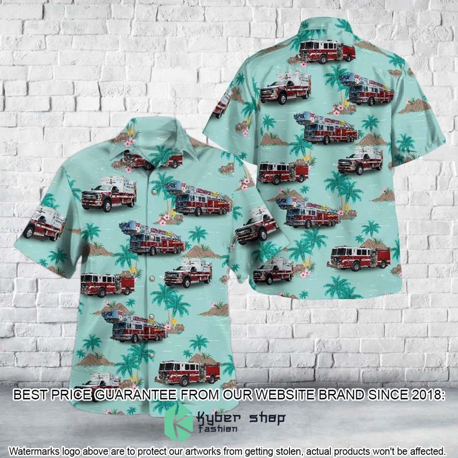 Laurel Maryland Laurel Volunteer Fire Department Hawaiian Shirt