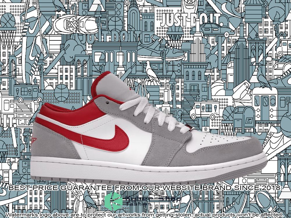 Light Smoke Grey Gym Red Air Jordan 1 Low SE word1