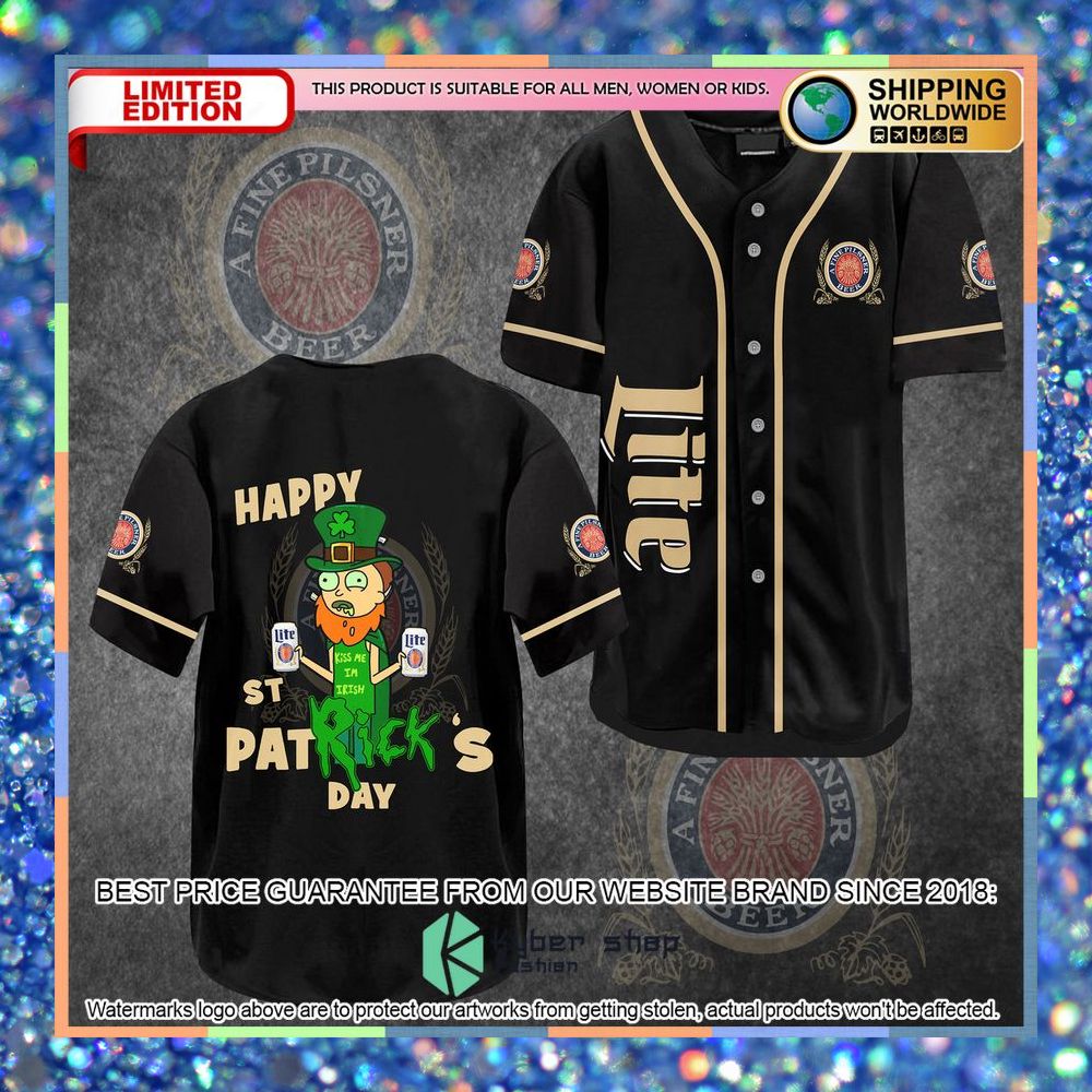 lite beer rick happy st patricks day baseball jersey 1 390