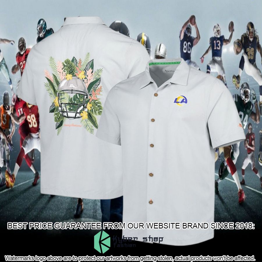 Los Angeles Rams Tommy Bahama Gray Coconut Point Frondly Fan Camp IslandZone Hawaiian Shirt 4 Los Angeles Rams Tommy Bahama Gray Coconut Point Frondly Fan Camp IslandZone Hawaiian Shirt word3